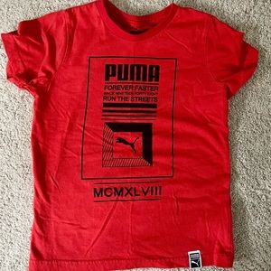 Puma red vintage t-shirt size boys 7